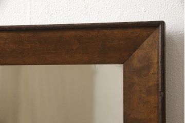 和製アンティーク　昭和レトロな雰囲気を醸し出すミラー(鏡)(R-059432)