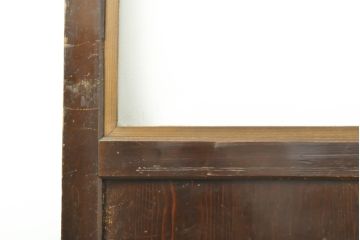 アンティーク建具　明治〜大正　レーザー組子入れます!　ガラス帯戸2枚セット(引き戸、ガラス戸、組子建具、レーザー組子板戸)(R-059433)