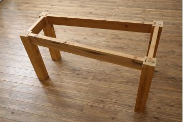 中古　希少!　杢目の素晴らしい欅(ケヤキ)一枚板ダイニングテーブル(食卓、4人掛け)(R-059434)
