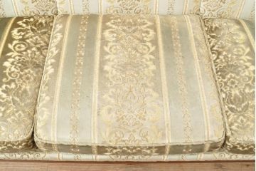 中古　美品　DREXEL HERITAGE(ドレクセルヘリテイジ)　落ち着いた色合いと品のある柄が優雅な雰囲気を醸し出す3人掛けソファ(三人掛け、3P)(R-059435)