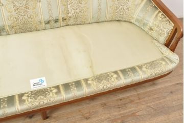 中古　美品　DREXEL HERITAGE(ドレクセルヘリテイジ)　落ち着いた色合いと品のある柄が優雅な雰囲気を醸し出す3人掛けソファ(三人掛け、3P)(R-059435)
