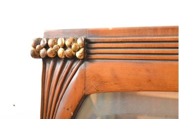 中古　美品　イタリア高級家具　メデア(Medea)　三分割されたデザインが珍しいウォールミラー(壁掛け鏡)(R-059436)