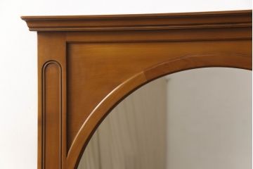 中古　美品　イタリア　窓枠のようなデザインがおしゃれなウォールミラー(壁掛け鏡)(定価約20万円)(R-059437)