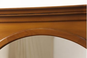 中古　美品　イタリア　窓枠のようなデザインがおしゃれなウォールミラー(壁掛け鏡)(定価約20万円)(R-059437)