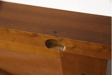 中古　美品　イタリア　窓枠のようなデザインがおしゃれなウォールミラー(壁掛け鏡)(定価約20万円)(R-059437)