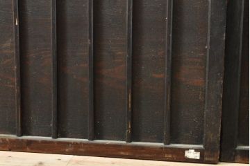 アンティーク建具　和モダンな雰囲気を高める縦格子窓2枚セット(格子戸、板戸、建具)(R-059441)