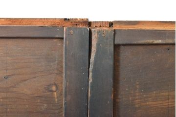 アンティーク建具　和モダンな雰囲気を高める縦格子窓2枚セット(格子戸、板戸、建具)(R-059441)
