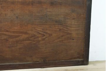 アンティーク建具　和モダンな雰囲気を高める縦格子窓2枚セット(格子戸、板戸、建具)(R-059441)