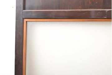 アンティーク建具　明治〜大正　レーザー組子入れます!　ガラス帯戸2枚セット(引き戸、ガラス戸、組子建具、レーザー組子板戸)(R-059442)