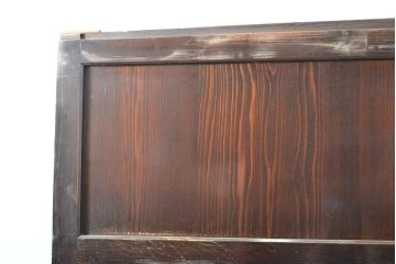 アンティーク建具　明治〜大正　レーザー組子入れます!　ガラス帯戸2枚セット(引き戸、ガラス戸、組子建具、レーザー組子板戸)(R-059442)