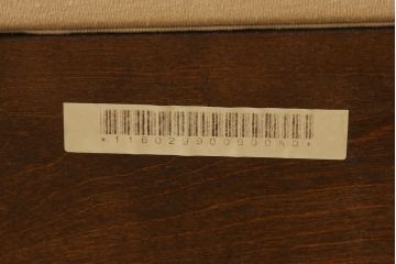 中古　美品　北海道民芸家具　直線的なシルエットと落ち着いた色合いが素敵な2人掛けソファ(二人掛け、2P)(R-059443)