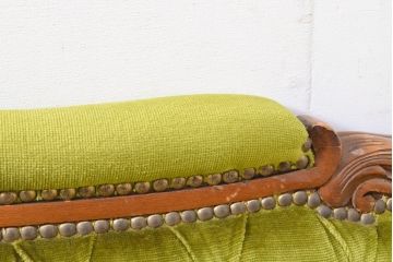 フランスアンティーク　マホガニー材　気品あふれる佇まいが美しいカウチソファ(シェーズロング、長椅子)(R-059446)