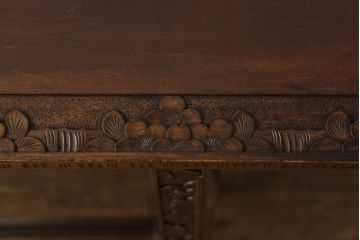 中古　美品　軽井沢彫り　隅々まで施された桜の彫刻が美しい収納棚(戸棚、飾り棚、キャビネット)(R-059454)
