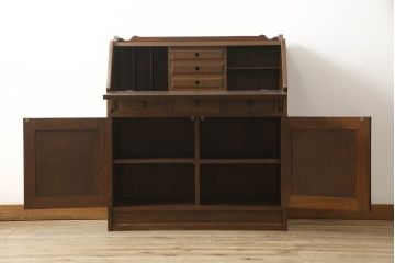 中古　三越　Brugge(ブルージュ)　カントリーテイストのお部屋づくりにオススメのライティングビューロー(簿記机、ワークデスク、在宅ワーク用、在宅用)(R-059456)