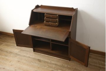 中古　三越　Brugge(ブルージュ)　カントリーテイストのお部屋づくりにオススメのライティングビューロー(簿記机、ワークデスク、在宅ワーク用、在宅用)(R-059456)