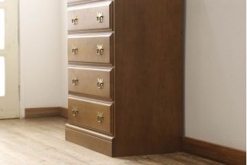 和製ビンテージ　カリモク家具(karimoku)　アーリーアメリカンテイストの空間づくりに活躍するチェスト(引き出し、ヴィンテージ)(R-059463)