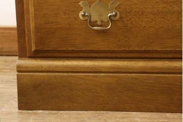 和製ビンテージ　カリモク家具(karimoku)　アーリーアメリカンテイストの空間づくりに活躍するチェスト(引き出し、ヴィンテージ)(R-059463)