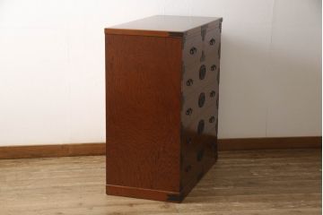 中古　美品　民芸家具　福島民芸　控えめな取っ手金具が上品な雰囲気を醸し出すチェスト(和タンス、衣装たんす、引き出し)(R-059471)