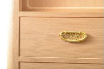 中古　紀州箪笥　伝統工芸士 中田静夫　温かみのある木色が魅力的な総桐箪笥(定価約200万円)(胴丸、和タンス、桐たんす、収納箪笥、衣装タンス)(R-059477)