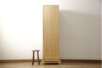 中古　希少サイズ　指物士 村山三男　すらりと縦長のシルエットが目を引く加茂桐箪笥(胴厚、和タンス、桐たんす、収納箪笥、衣装タンス)(R-059493)