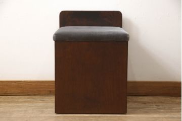 中古　美品　神居民芸家具　クラシカルな佇まいが魅力的なライティングビューロー&スツールセット(机、ワークデスク、在宅用、在宅ワーク用、チェア)(R-059496)
