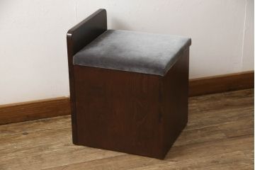 中古　美品　神居民芸家具　クラシカルな佇まいが魅力的なライティングビューロー&スツールセット(机、ワークデスク、在宅用、在宅ワーク用、チェア)(R-059496)