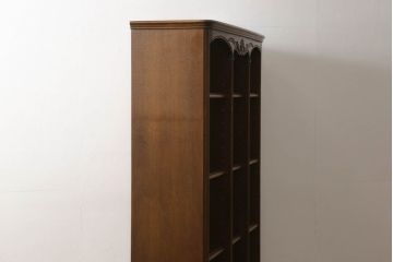 中古　超美品　松永工房　Continue(カンティーニュ)　優美な曲線が美しくクラシカルな雰囲気を高めてくれるブックケース(本棚、ブックシェルフ、収納棚)(定価約40万円)(R-059502)