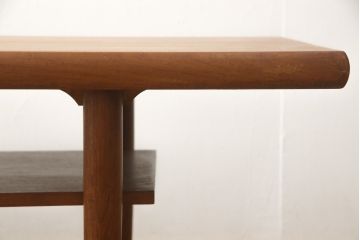 ヴィンテージ家具　デンマークビンテージ　チーク材　シンプルでスタイリッシュな空間を演出するセンターテーブル(リビングテーブル、ローテーブル、北欧)(R-059503)