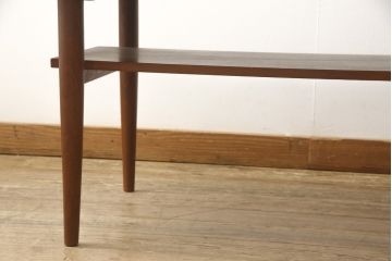 ヴィンテージ家具　デンマークビンテージ　チーク材　シンプルでスタイリッシュな空間を演出するセンターテーブル(リビングテーブル、ローテーブル、北欧)(R-059503)