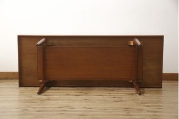 ヴィンテージ家具　デンマークビンテージ　チーク材　シンプルでスタイリッシュな空間を演出するセンターテーブル(リビングテーブル、ローテーブル、北欧)(R-059503)