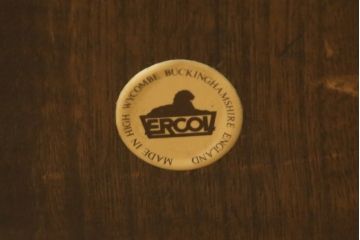 イギリスビンテージ　ERCOL(アーコール)　フープバック　シックな木肌のダイニングチェア2脚セット(ウィンザーチェア、ワークチェア、板座チェア、椅子、ヴィンテージ、ウインザーチェア)(R-059505)