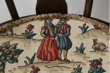 イギリスビンテージ　ERCOL(アーコール)　クッション付きシスルバックチェア(椅子、ダイニングチェア、アームチェア、ウィンザーチェア、板座チェア、イス、1人掛け、ヴィンテージ、ウインザーチェア)(R-059507)