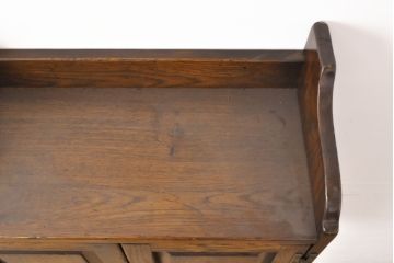 和製ヴィンテージ　オーク材　NAKAZAWA FURNITURE　エレガントな佇まいが魅力的なウォールラック(壁掛け収納棚、吊り棚、ウォールシェルフ、ビンテージ)(R-059513)