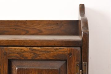和製ヴィンテージ　オーク材　NAKAZAWA FURNITURE　エレガントな佇まいが魅力的なウォールラック(壁掛け収納棚、吊り棚、ウォールシェルフ、ビンテージ)(R-059513)