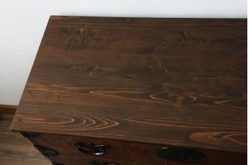 中古　岩谷堂箪笥　天板リメイク　引き出し8杯　和の趣あふれる衣装箪笥(和タンス、重ね箪笥、引き出し)(R-059527)