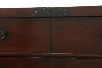 アンティーク家具　古民具　骨董　江戸明治期の三国車箪笥(R-059535)