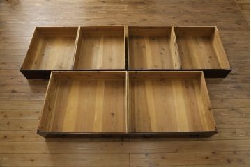 アンティーク家具　古民具　骨董　江戸明治期の三国車箪笥(R-059535)
