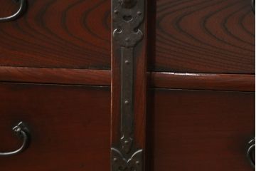 アンティーク家具　古民具　骨董　江戸明治期の三国車箪笥(R-059535)