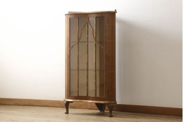 イギリスアンティーク　美品　小振りなコーナーキャビネット(飾り棚、戸棚、収納棚)(R-059547)