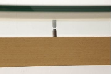 中古　美品　イタリア　ドリアデ　フラーテ(FRATE)　スタイリッシュな空間づくりにおすすめのガラステーブル(ダイニングテーブル)(定価約73万円)(R-059549)