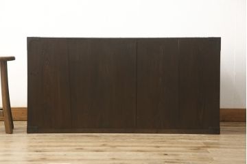和製アンティーク　美品　前面欅(ケヤキ)・中桐　金具の立派な佐渡箪笥・上段(小木箪笥、和たんす、時代箪笥、収納箪笥、引き出し)(R-059552)