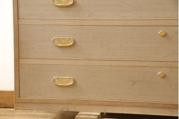 中古　伝統工芸品　名古屋桐箪笥　気品ある佇まいが魅力の総桐箪笥ローチェスト(並厚、総桐たんす、ローボード、引き出し)(R-059559)