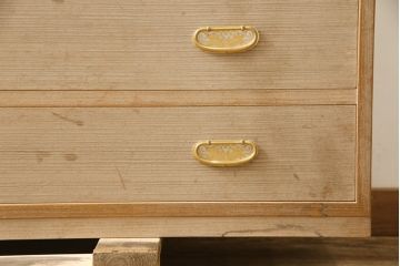 中古　伝統工芸品　名古屋桐箪笥　気品ある佇まいが魅力の総桐箪笥ローチェスト(並厚、総桐たんす、ローボード、引き出し)(R-059559)