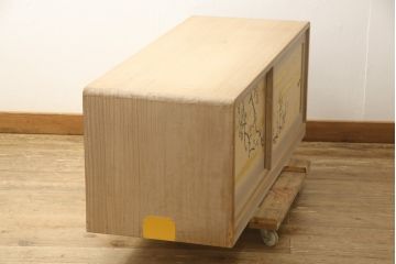 中古　伝統工芸品　名古屋桐箪笥　和の趣あふれる空間を演出する総桐箪笥テレビ台(並厚、総桐たんす、テレビボード、ローボード、ローチェスト)(R-059561)