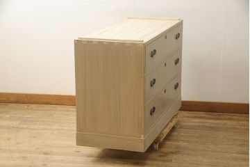 中古　国産　職人手造り　上質な和を演出してくれる総桐箪笥ローチェスト(総桐たんす、和タンス、衣装箪笥、サイドチェスト、引き出し)(R-059562)