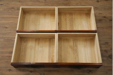 中古　美品　岩谷堂箪笥　迫力ある杢目が印象的なサイドボード(引き出し、チェスト、和たんす)(R-059566)
