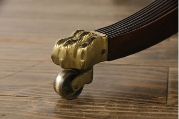 中古　最高級　アメリカ　KINDEL(キンデル)　マホガニー材　脚先まで凝ったつくりが目を引くエクステンションテーブル(定価約240万円)(ダイニングテーブル、4人掛け、6人掛け)(R-059571)
