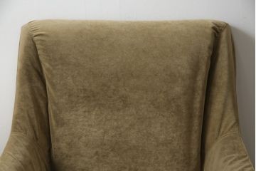 中古　日本フクラ(HUKLA)　CARO(カーロ)　モダンな空間にもクラシックな空間にもマッチ!　やさしい色味のファブリックが素敵な一人掛けソファ(1Pソファ、アームソファ、アームチェア、椅子)(R-059573)