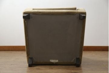 中古　日本フクラ(HUKLA)　CARO(カーロ)　モダンな空間にもクラシックな空間にもマッチ!　やさしい色味のファブリックが素敵な一人掛けソファ(1Pソファ、アームソファ、アームチェア、椅子)(R-059573)