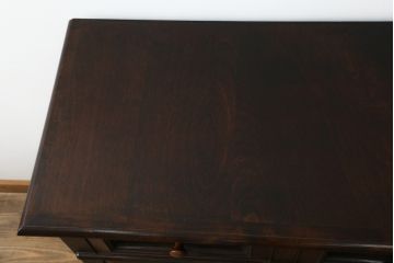 中古　松本民芸家具　レア品　C型ボールフット洋タンス　クラシカルなジャコビアン様式が目を惹くチェスト(引き出し)(定価約72万円)(R-059576)